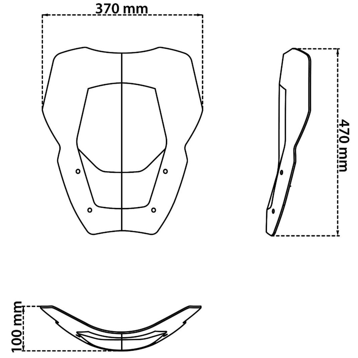 Parabrisas isotta odysseus con radar BMW R1300GS 2024-